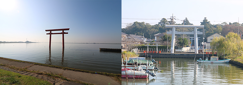 鹿島神宮一ノ鳥居と息栖神社一ノ鳥居